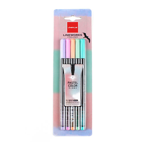 434C] 2000 라인웍스 화인라이너 파스텔 5P
