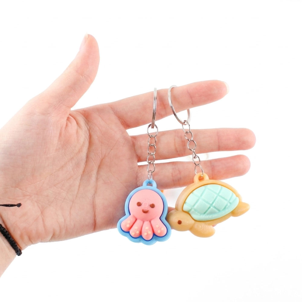 228C] 3000 퍼줌 바다 친구 딸깍이 키링 문구도매